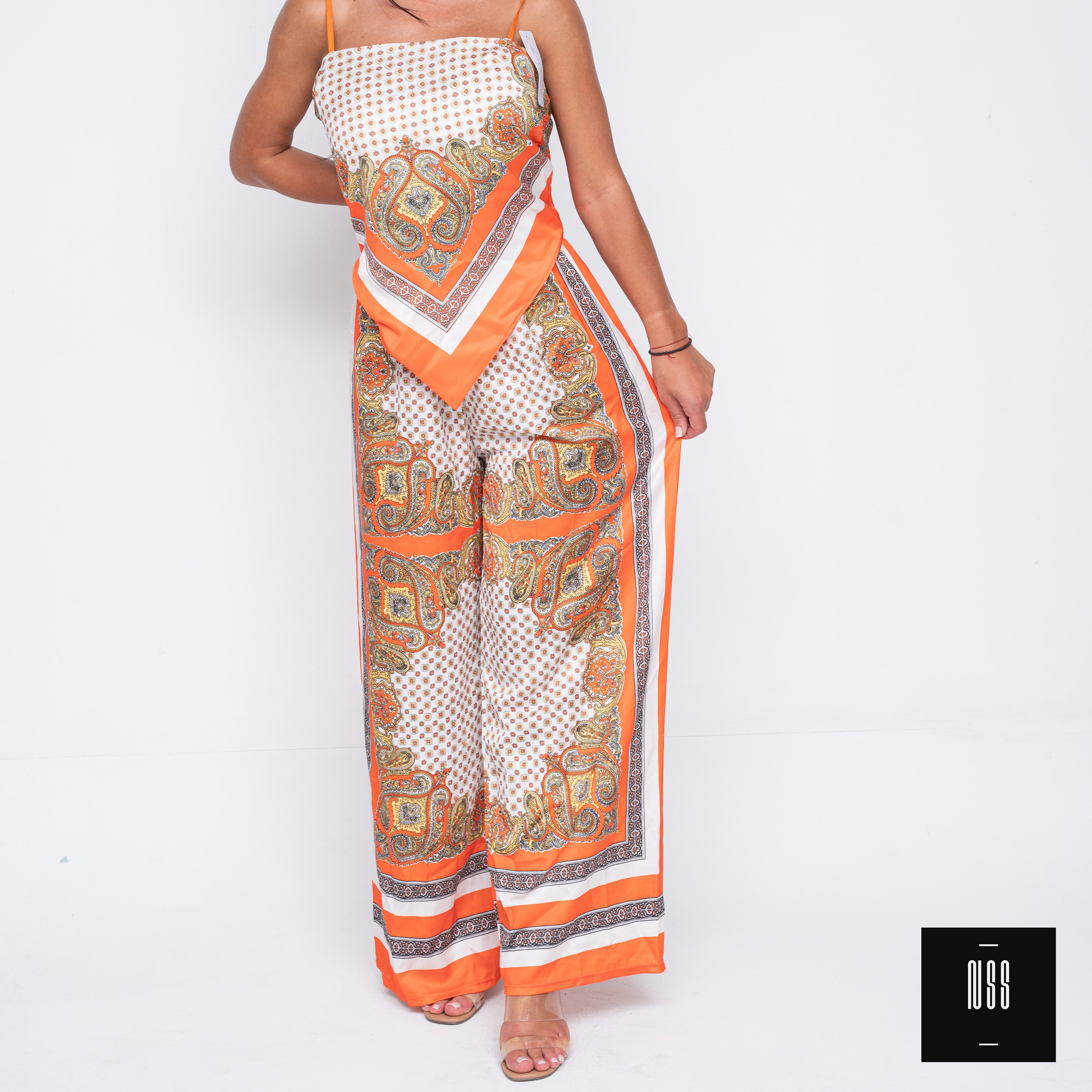 Комплект Потник и Панталон в оранжево